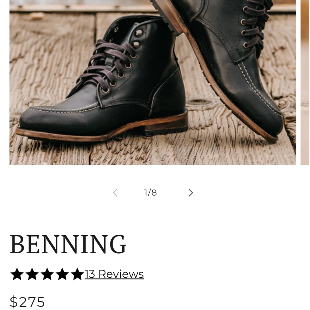 Freebird- Benning Boots. Size: Mens 11.5 US Color: Black/Brown sole